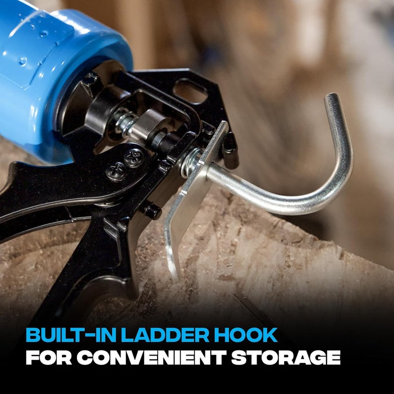 Ox Pro 29 Ounce Heavy Duty Caulk Gun - 18:1 Thrust Ratio 360-Degree Rotating Barrel Caulking Gun - Steel and Aluminum Construction with Ergonomic Handle Caulking Tool -T046502 - Image 5